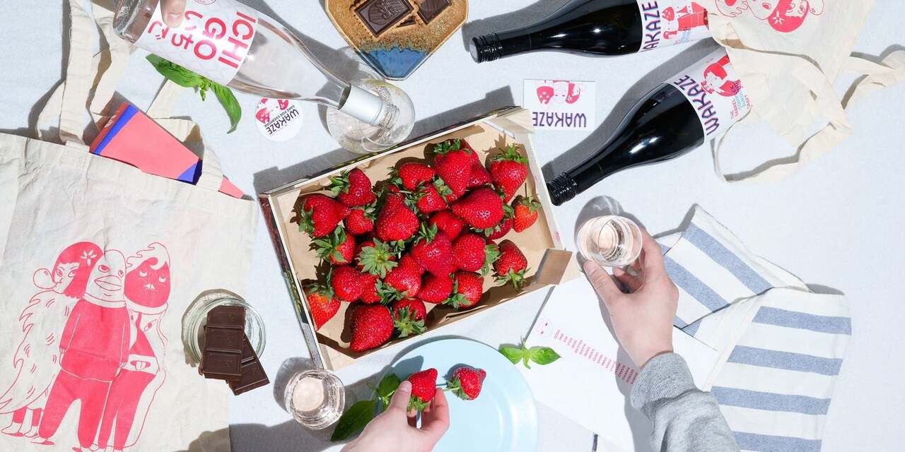 Wakaze Ichigo, le saké gourmand à la fraise de Blougastel