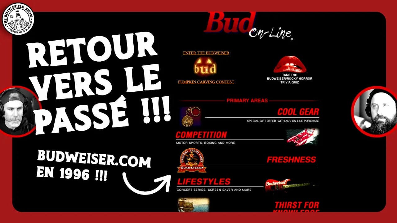 A quoi ressemblait les sites internet des plus grandes marques de boissons au début des années 2000 ?
