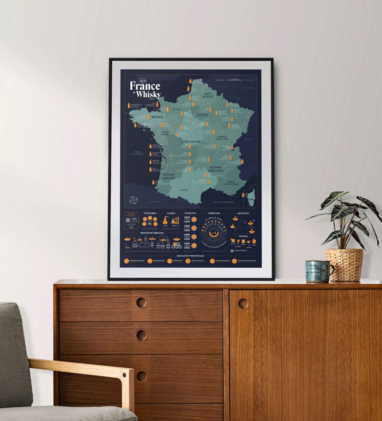 La carte à gratter du Tour de France du Whisky