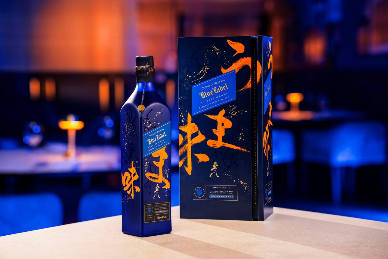 Johnnie Walker dévoile Blue Label Elusive Umami, un nouveau blend exclusif en collaboration avec  le Chef Kei Kobayashi