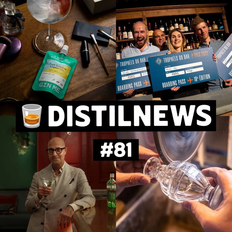 Whiskey en fût d'absinthe, Parfum Rémy Cointreau, Aquavit français, Vodka à l'eau et Gin Basquiat