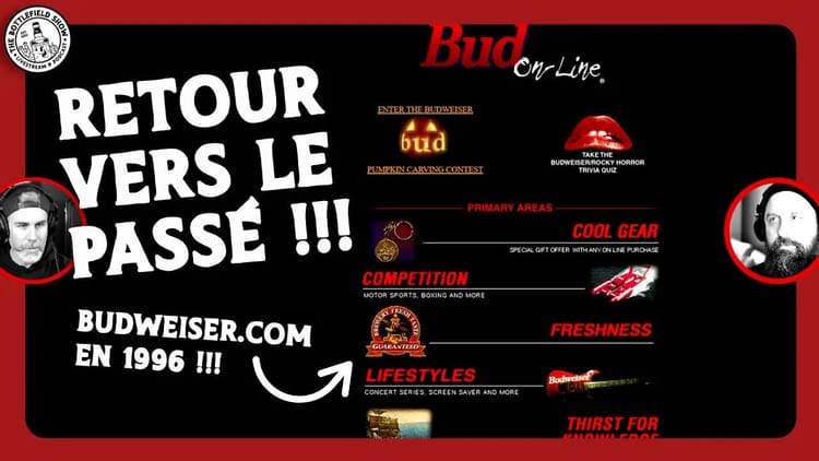 A quoi ressemblait les sites internet des plus grandes marques de boissons au début des années 2000 ?