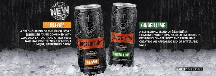 Jägermeister : Ginger Lime et Raw